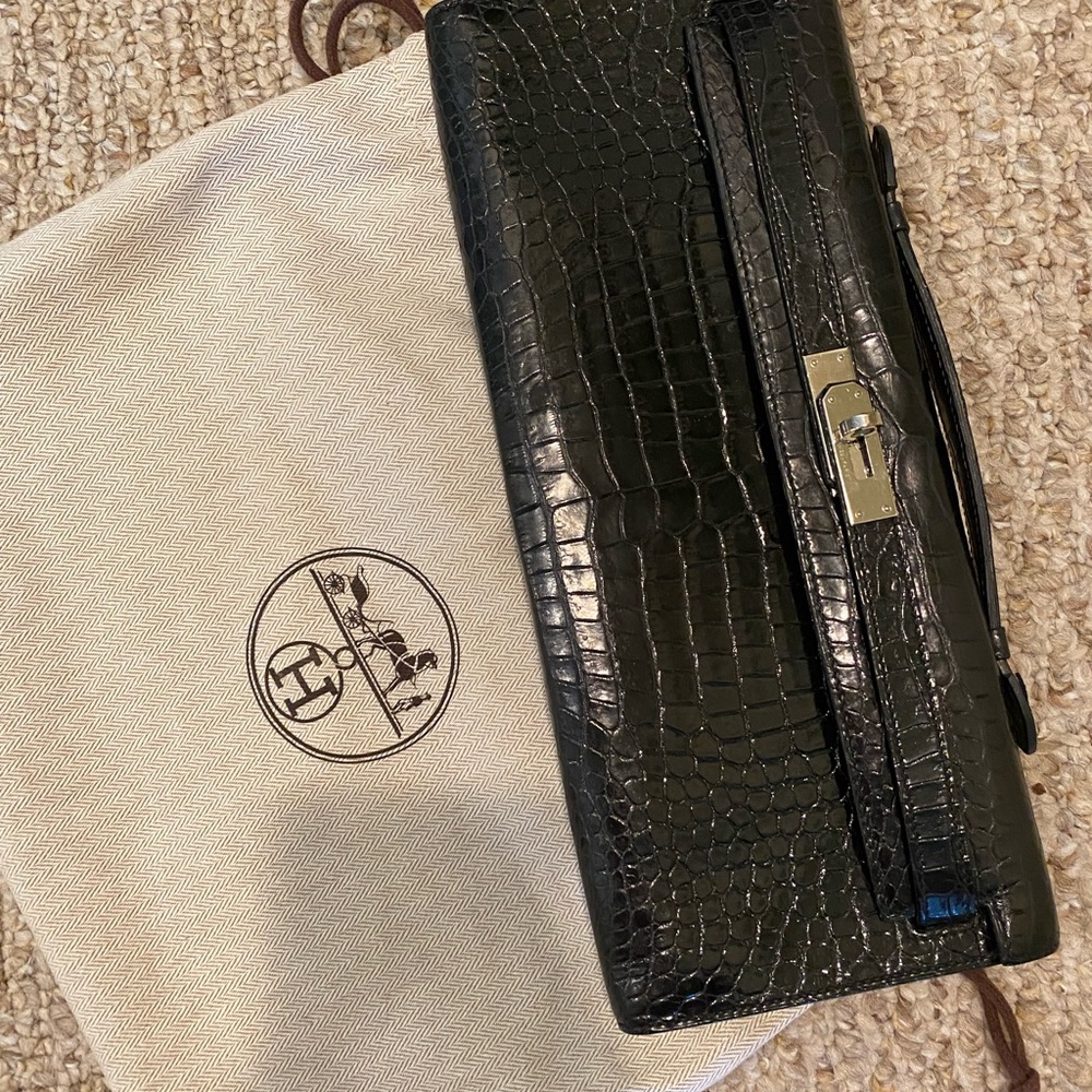 Hermes Crocodile Kelly Cut